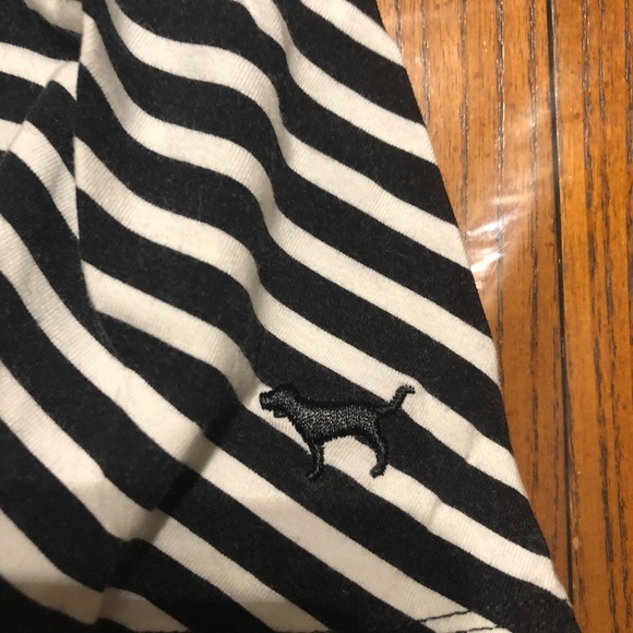 VS PINK strap detailed dress. Black and white striped. Size XS. - Picture 4 of 9